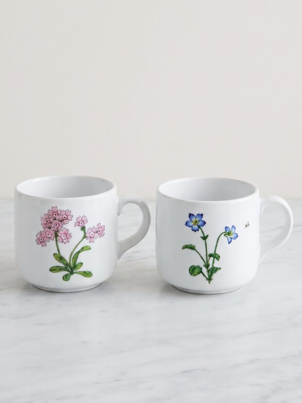 Vintage Noritake Progression Petals Plus Floral Mugs Set of 2 Japan 9071 - 3"